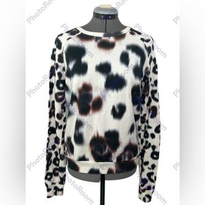 ALLSAINTS Leopard Spot Blur Movement Illusion Print Sweatshirt